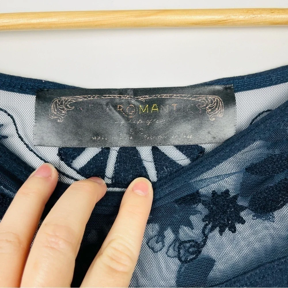 Free People New Romantics Long Sleeve Lace Top